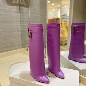 Givenchy Shark Lock 24ss Long Boots Purple