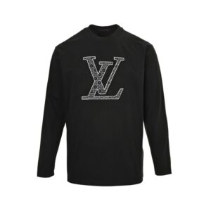 Louis Vuitton Long-sleeved T-shirt with inset embroidery