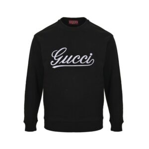 Gucci 24Fw Purple Cursive Letters Embroidered Sweatshirt