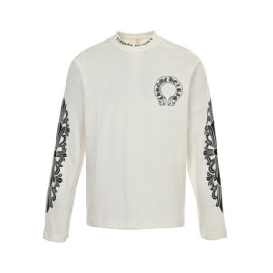 Chrome Hearts  24Fw horseshoe flower arm T-shirt