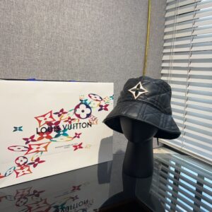 Louis Vuitton Diamond quilted leather bucket hat