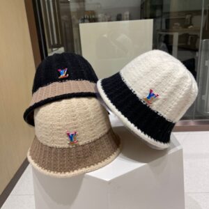 Louis Vuitton Two-tone knit bucket hat