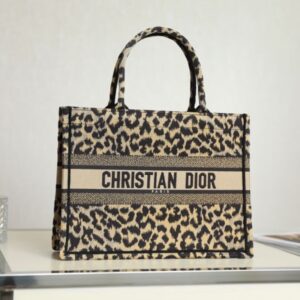 DIOR Book Tote Leopard Print Shopping Bag DR-58